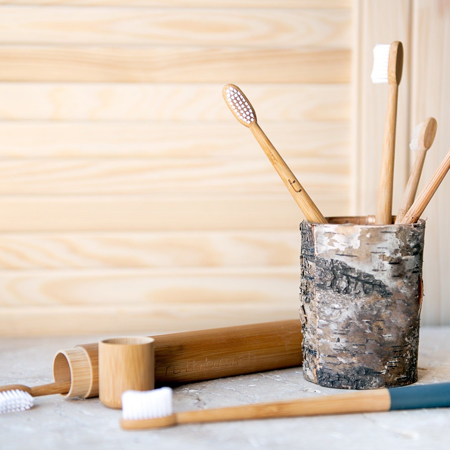 Bamboo Toothbrush (Cloud White) - Life Before Plastik
